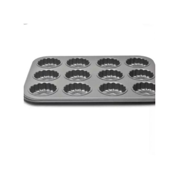 12-Hole Long Life,Cupcake Muffins Baking Tray /Oven Tray Pan - Black