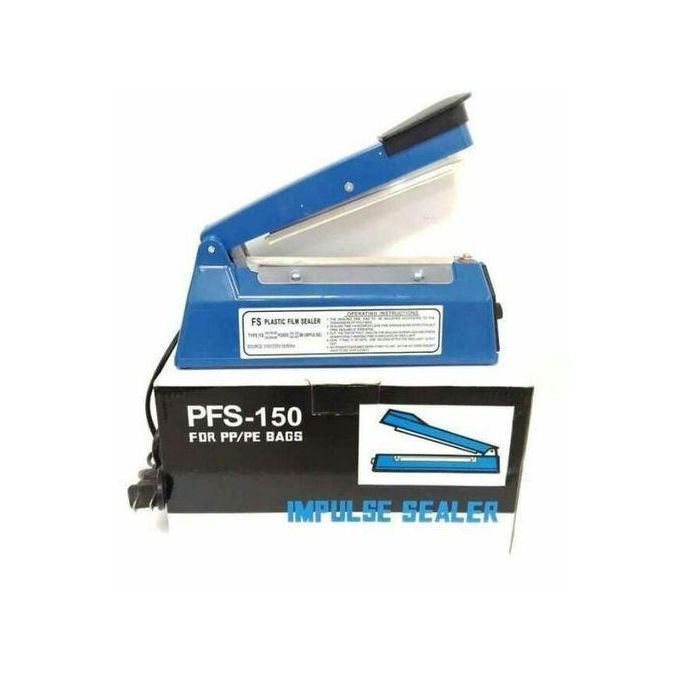 Impulse Heat Sealer Plastic Film Sealing Machine 150mm - Blue