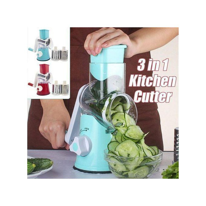 Manual Vegetable Slicer - Green,Red,Blue