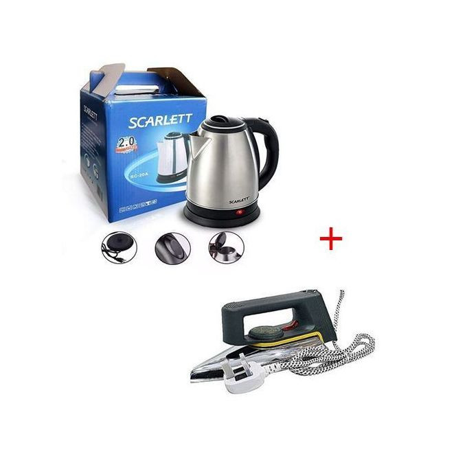 Of Electric Kettle And Sayona Flat Iron - Silver