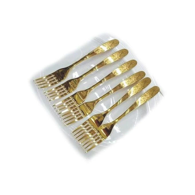 Set Of 12Pc Dinner Forks - Gold