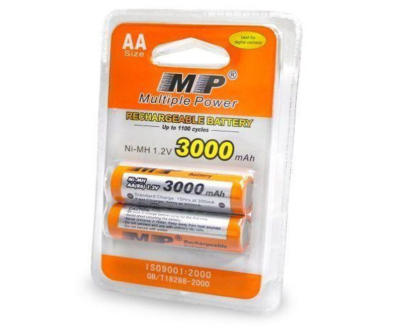 AA Rechargable MP Batteries-Multicolour