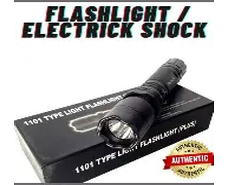 Flashlight With Shock And Flashing Lights Stun Gun Torch - Black