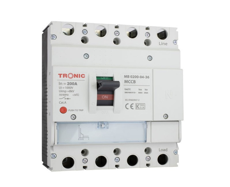 MCCB BREAKER SGM6 200A 4P 36KA 250L MB 0200-04-36