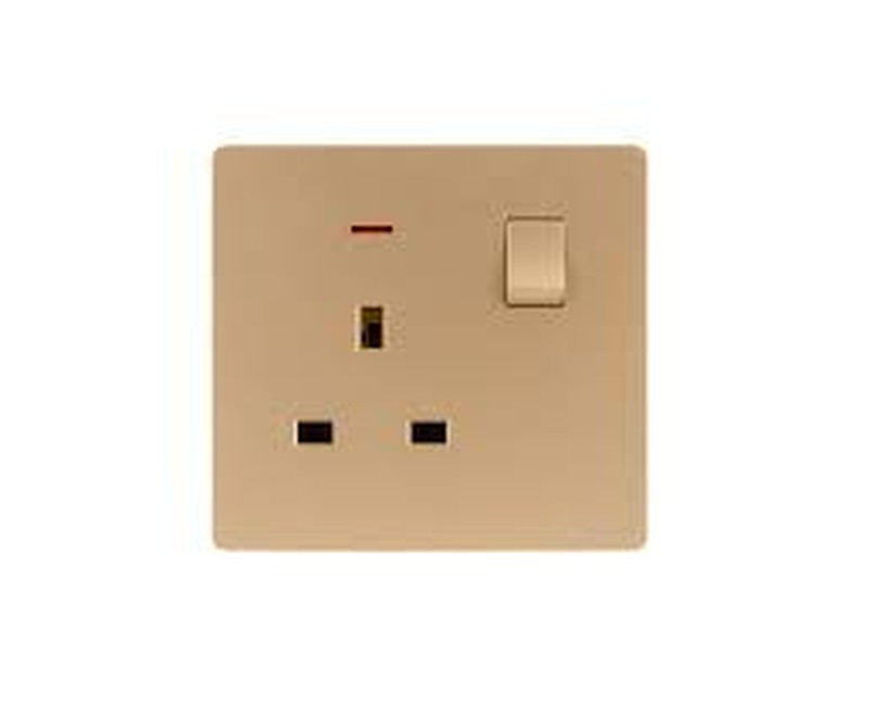Gentrix/Tronic Brass Switch Socket 13Amps Single (TDC) TDC5113B