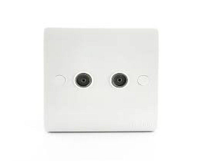 TD 2 GANG TV SOCKET TD 5322 IVORY TD 5322-IV