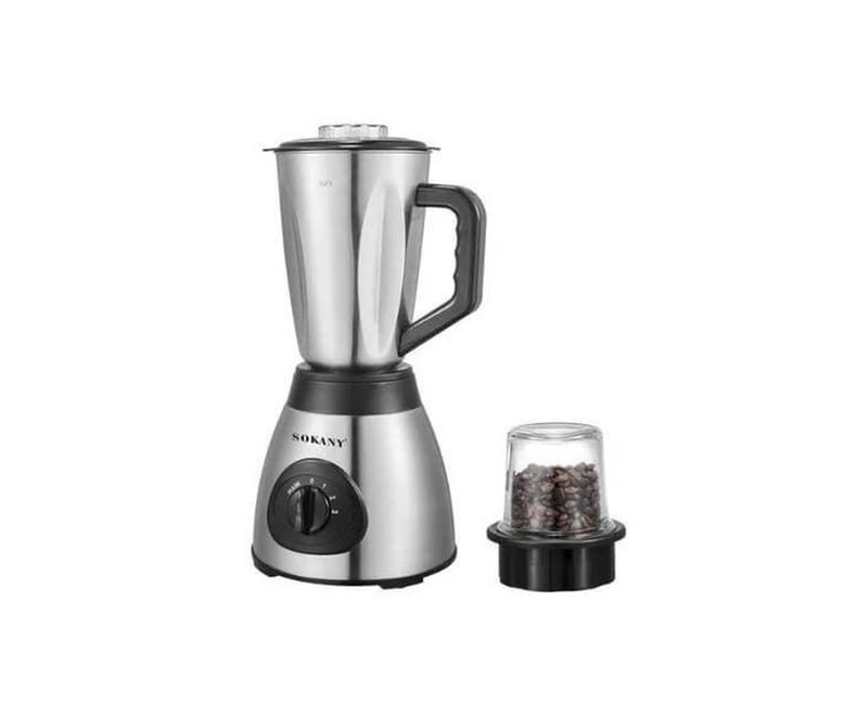 2 In 1 Blender Grinder With Unbreakable Jars 3 Speeds 400W 1.5Litre Juicer- Multicolor Sokany