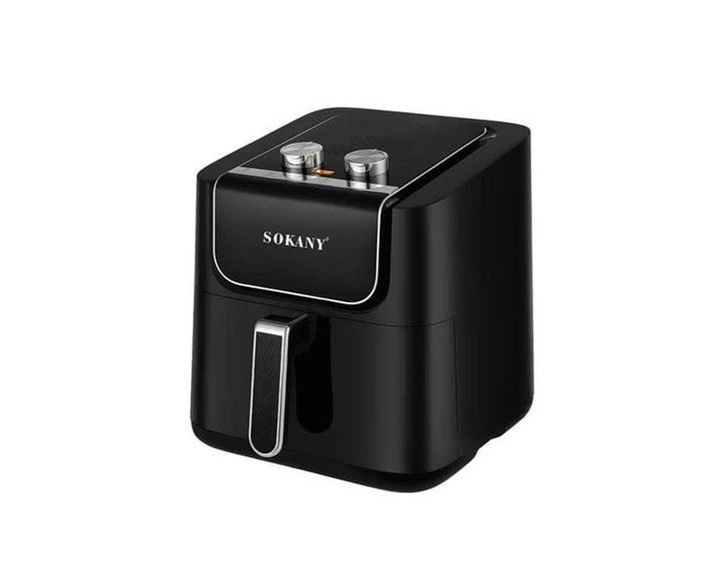 8.5L Oil Free Stainless Steel Electric Deep Hot Air Fryer Oven Cooker 360 Hot Air with Non-Stick Basket- Black. Sokany