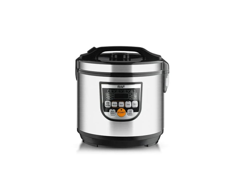 5L Electric Digital Rice Cooker With Rice Measuring Cup Spoon And Steamer Pot - Multicolor RAF