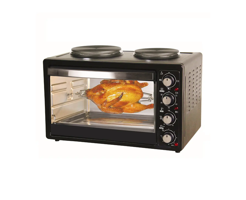 40L Electric Baking Oven With 2 Hot Plates- Color may vary