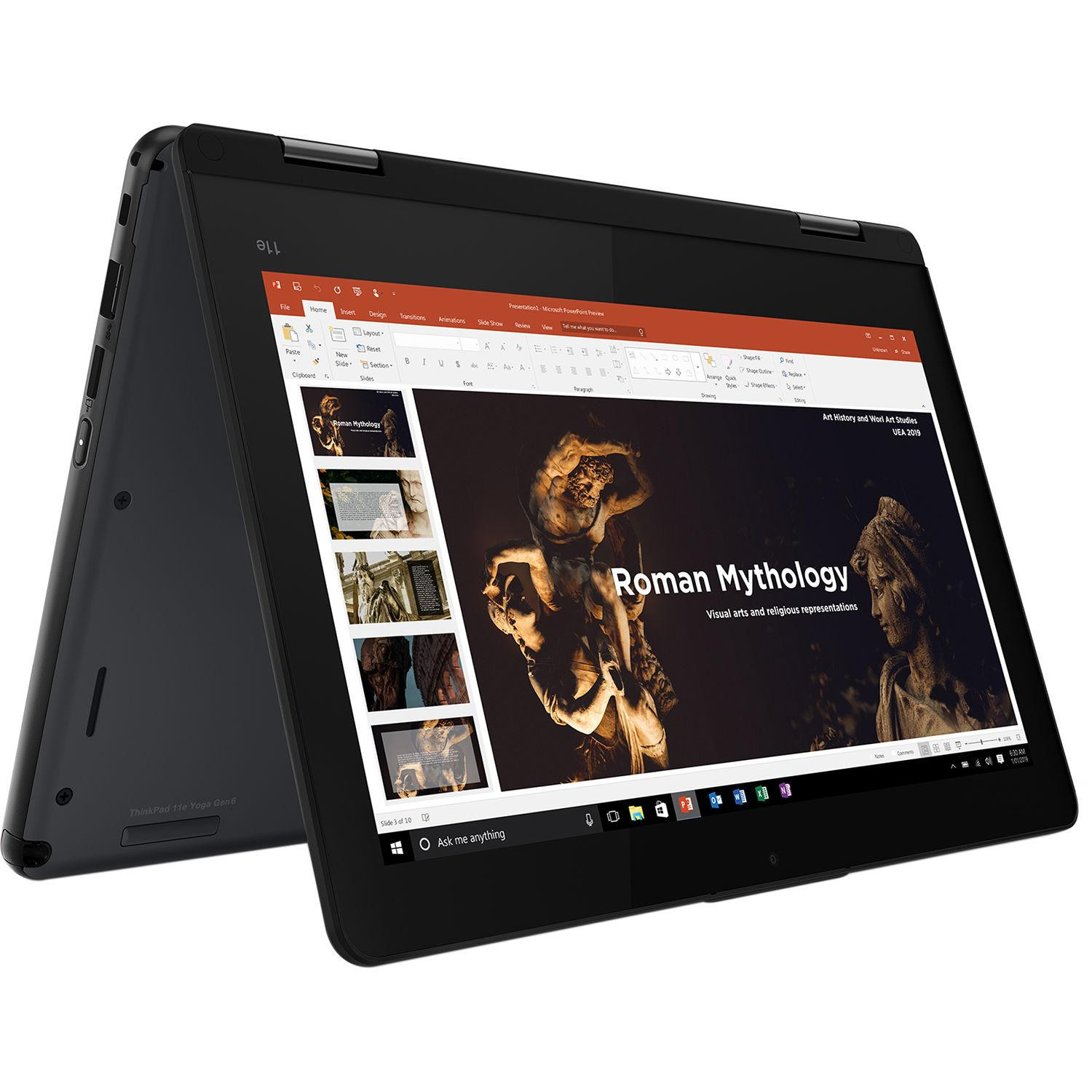 Lenovo ThinkPad Yoga Refurbished x360 Convertible Mini Celeron 4GB RAM 128GB SSD 11.6 Touch Screen Black