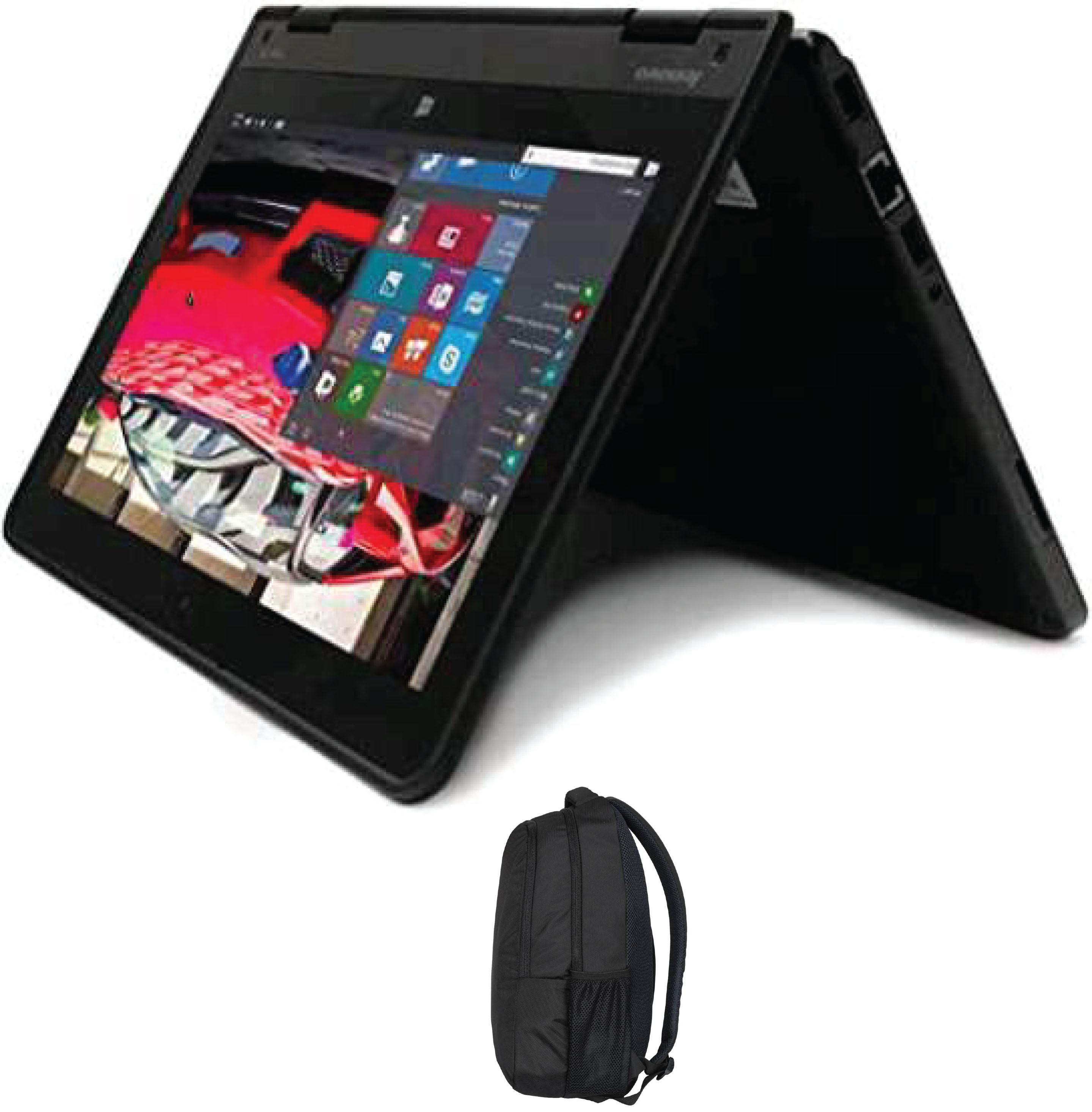 Lenovo ThinkPad Yoga 2 in 1(Tablet and Laptop) Touchscreen 11.6"Mini Laptop,Celeron,4GB,128GB SSD plus Free Bag- Black, Renewed