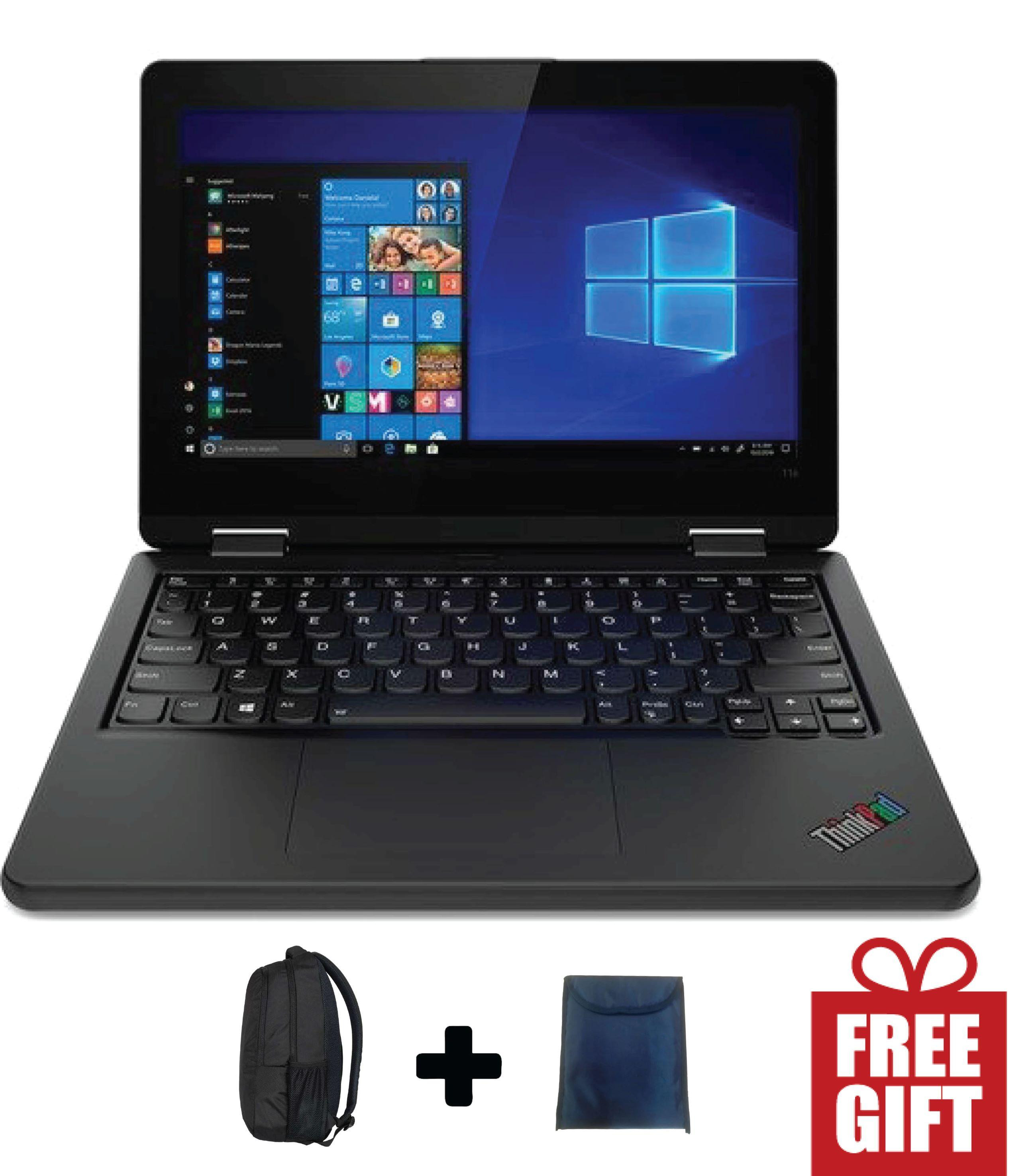 Refurbished  Lenovo ThinkPad  11e Mini 11.6" Inch 4GB RAM,128GB SSD, 4hour Plus Free Bag and Pouch-Black