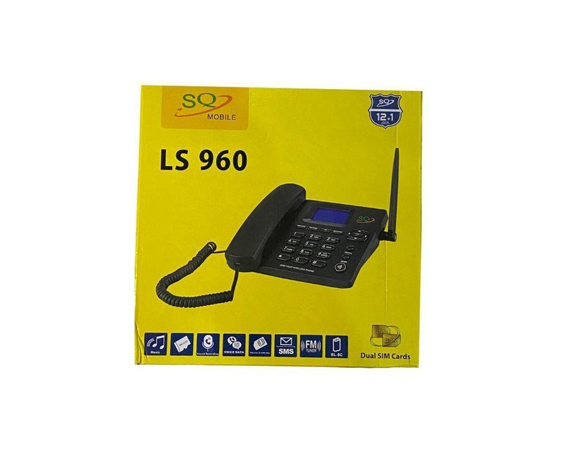 LS-960 Dual Sim Gsm Wireless Landline Desktop Phone - Black