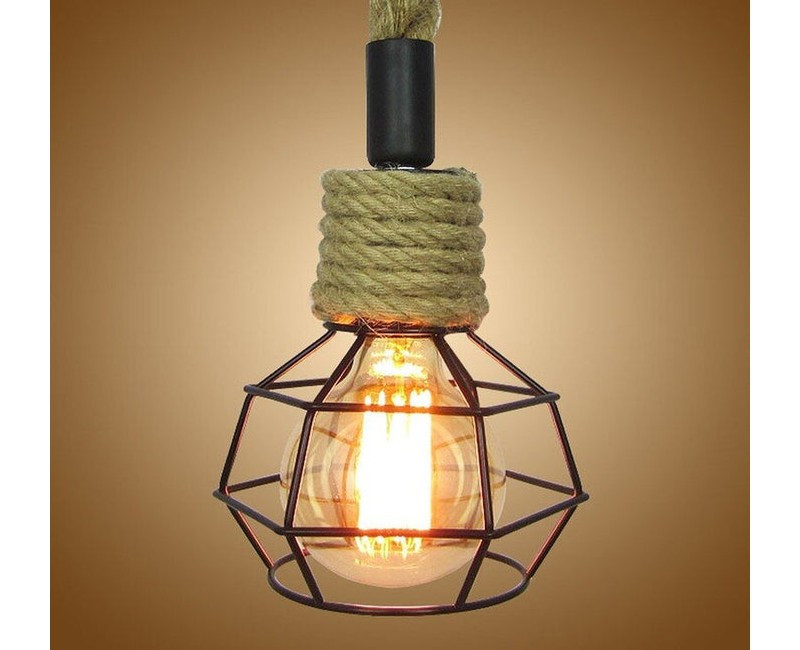 PENDANT ROPE LAMP WITH COVER 1.5MTR E27 PL RP07-02