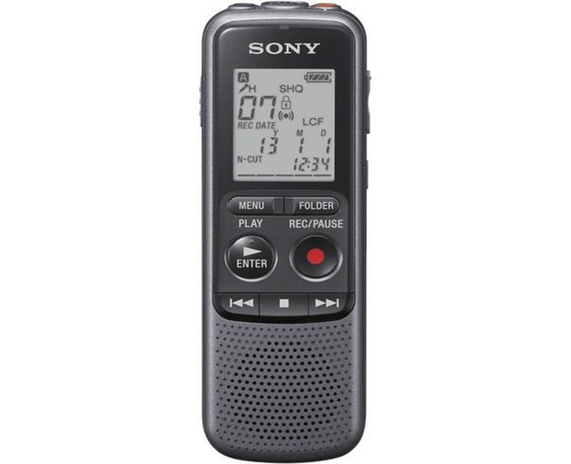 ICD-PX240 4GB Mono Digital Voice Recorder With Built-In Stereo Microphone -Black