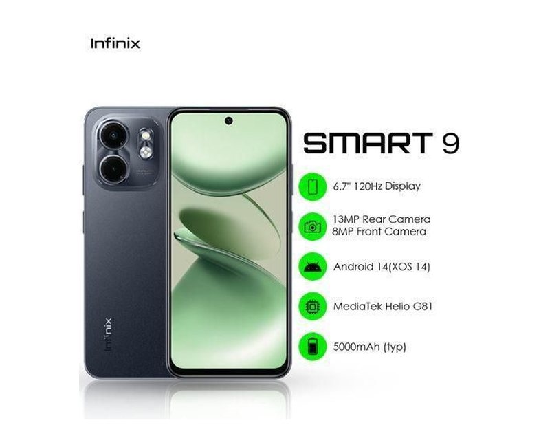 Infinix Smart 9 - 6.7" 4GB RAM 128GB ROM 13MP 5000mAh - Gold/black
