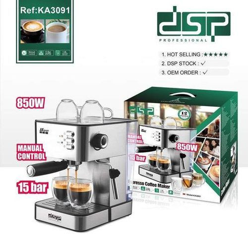 Dsp Esspresso Coffee Maker 15bar - Silver