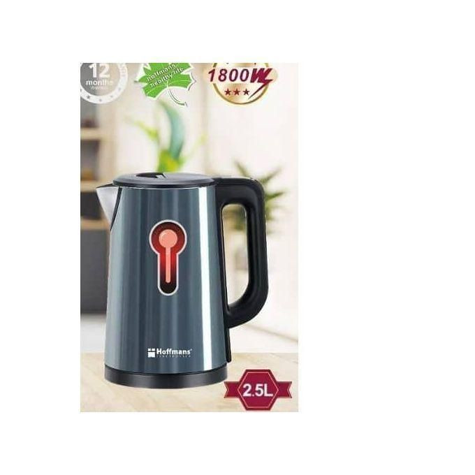 Hoffmans 2.5Litres Electric Tea Kettles for Boiling Water Stainless Steel Double Wall Hot Water Boiler with Automatic Shut Off & Boil-Dry Protection -