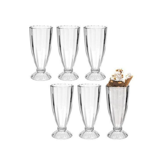 6 Pieces Set Of Milk Shakes/Ice cream Drinking Glasses