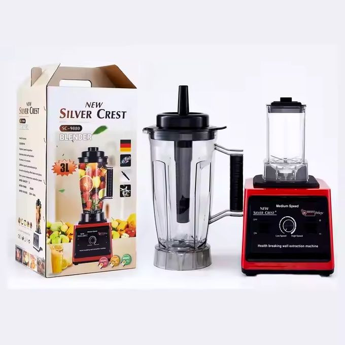 SilverCrest Commercial Electric Blender For Heavy Duty Works & Business - Red,Black