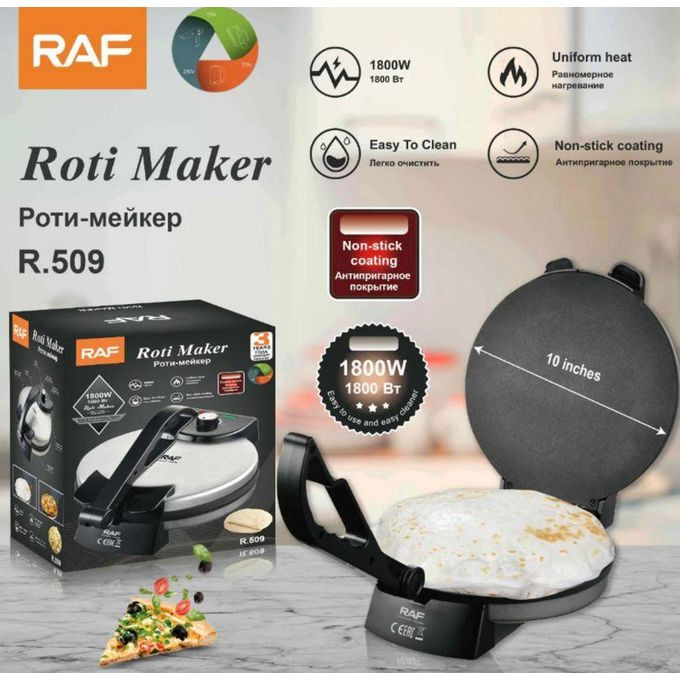 RAF Roti Maker – Quick, Fluffy, Perfect Rotis Every Time.Black