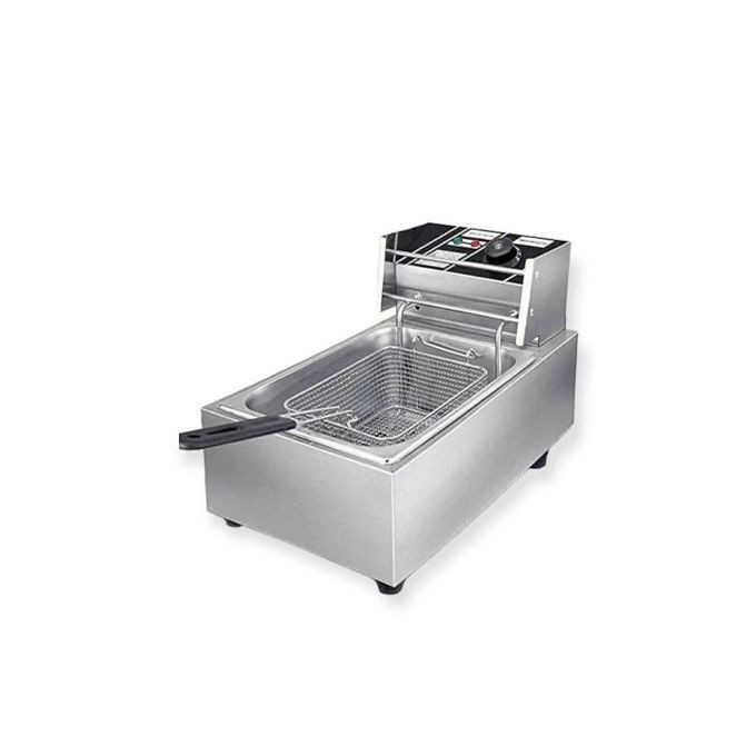 Electric Deep Fryer 6L Single Stainless Steel -Silver