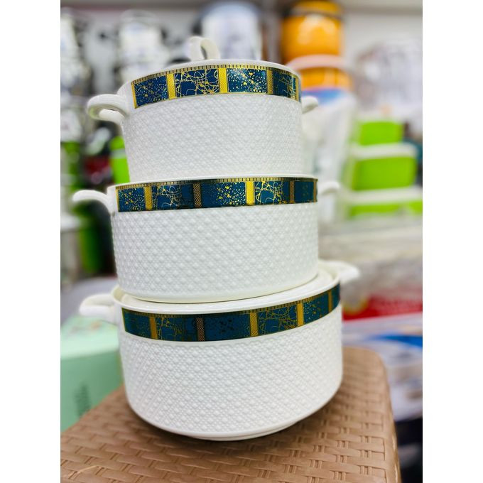 Vyombo Jikon Classic-Style Serving Bowls Set. Multcolour