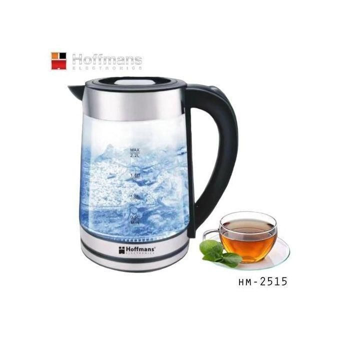 Hoffmans Transparent Electric Kettle 2ltrs HM-2513 Transparent, Silver