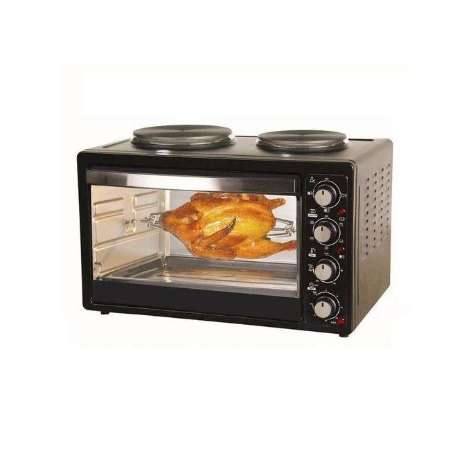 40L Electric Oven with 2 Hotplates - Multicolur