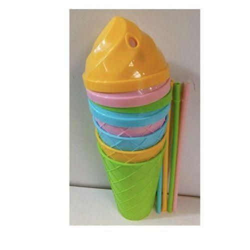 12-Piece Multicolor Plastic Glass Set