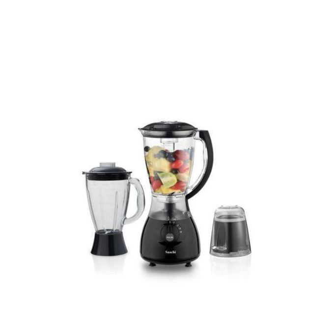 4 In 1 High Efficient Blender With 2 Jars 1 Grinder 1 Motor-Black