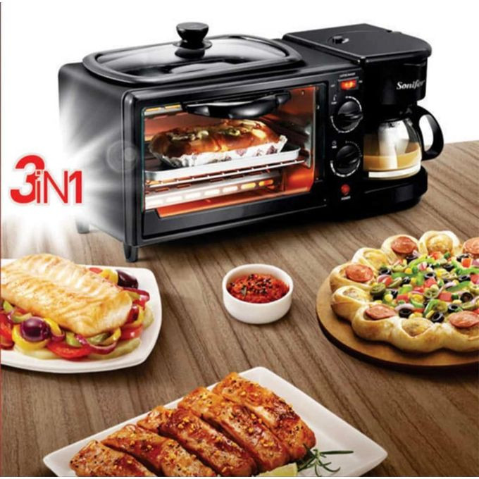 3 in 1 Breakfast Maker With Toast Oven