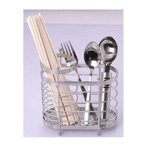Stainless Steel Cutlery Holder - Silver