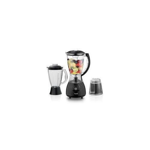 Saachi Blender 3 In 1 Glass And Plastic Jar 1.6 Litres -Black/White
