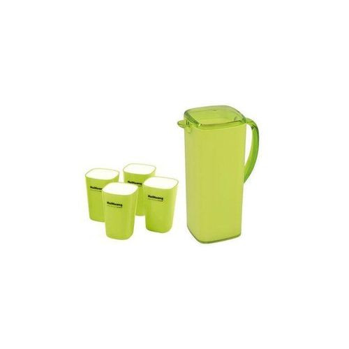 4-Piece Melamine Juice Tumblers & 1 Jug Set - Green