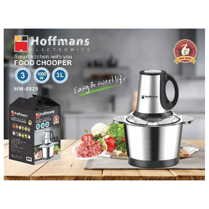 HM-8829, Food Chopper, Meat Grinder - Silver