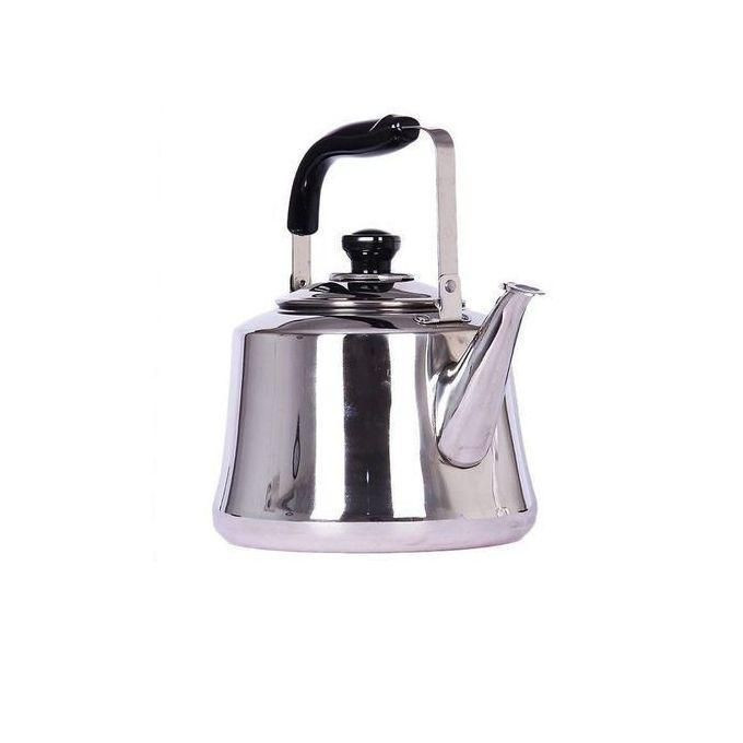 3 Litre Stainless Whistling Tea Boiling Kettle - Silver