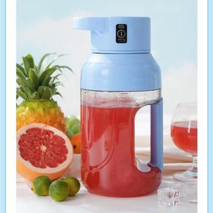 1500ML Electric Fruit Juicing Barrel Outdoor Ton Juicer Tritan Material USB Charging Double Cover Juicer Can Crush Portable Sports Cup Smoothie Blender - Multicolor