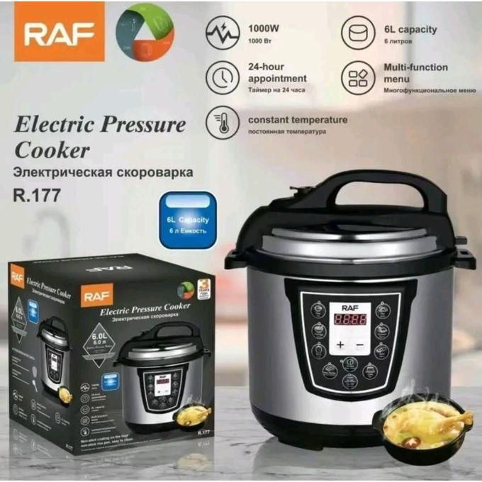 6L Stainless Steel multifunction electric pressure cooker - Silver