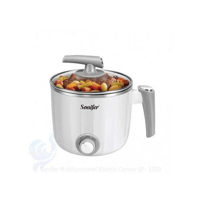 1.2L Single Portable Multifunctional Egg Boiler Soup Noodle Cooker Stainless Steel Multifunctional Electric Cooker Pot Saucepan- Multicolor