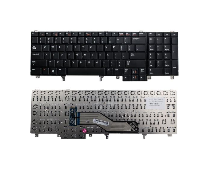 Replacement Laptop Keyboard for Dell Latitude E5520 E5520m E5530 E6520 E6530 E6540 Precision M4600 M4700 M6600 M6700 Series US Layout