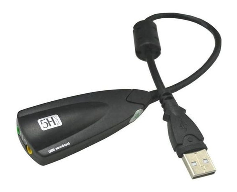 External USB Sound Card Wired Recording Sound Card 7.1 Adapter 5HV2 3D Audio Headset Microphone