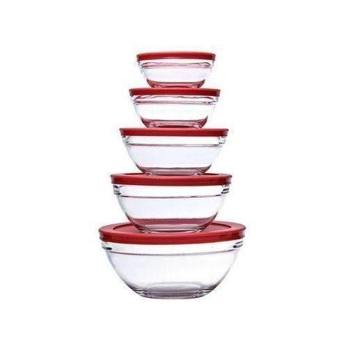5-Piece Multicolor Glass Cooking & Storage Bowls Set