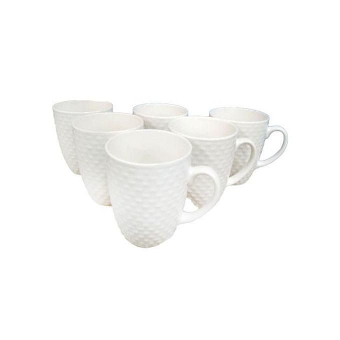 6-Piece Tea/Coffee Cup Set - White