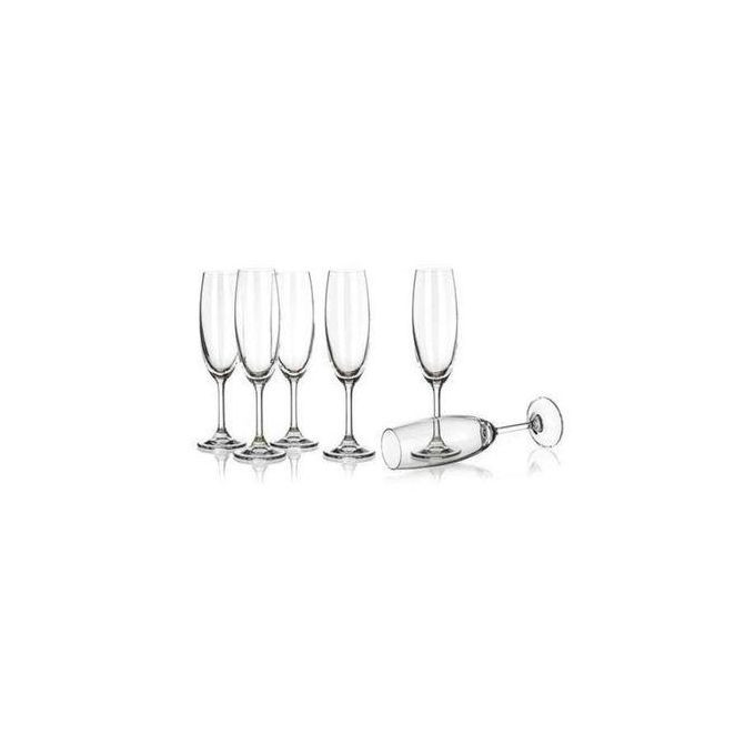 6-Piece Clear Champagne Glass Set