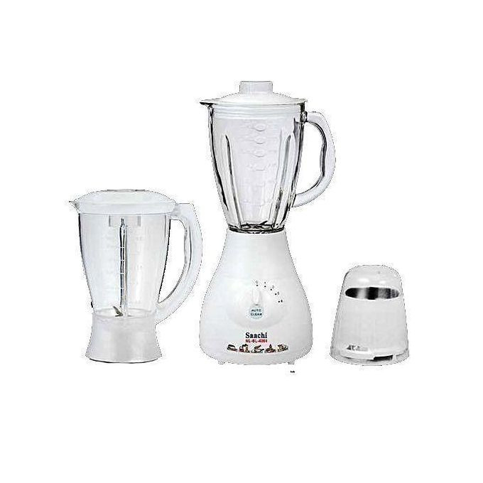 2 In 1 High Efficient Blender With 2 Jars 1 Grinder 1 Motor-Black/White
