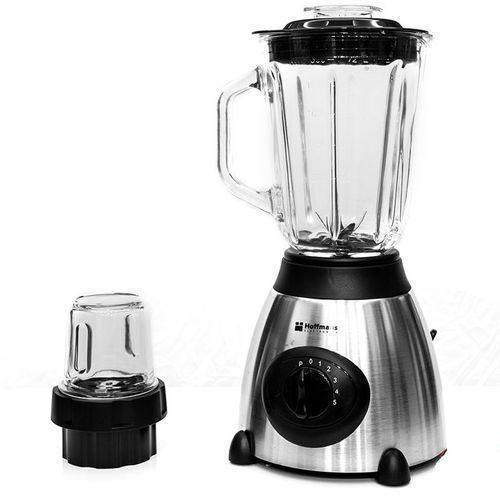 Hoffmans 1.5L Juice Blender 2 in 1 Glass With Mill Grater - Silver