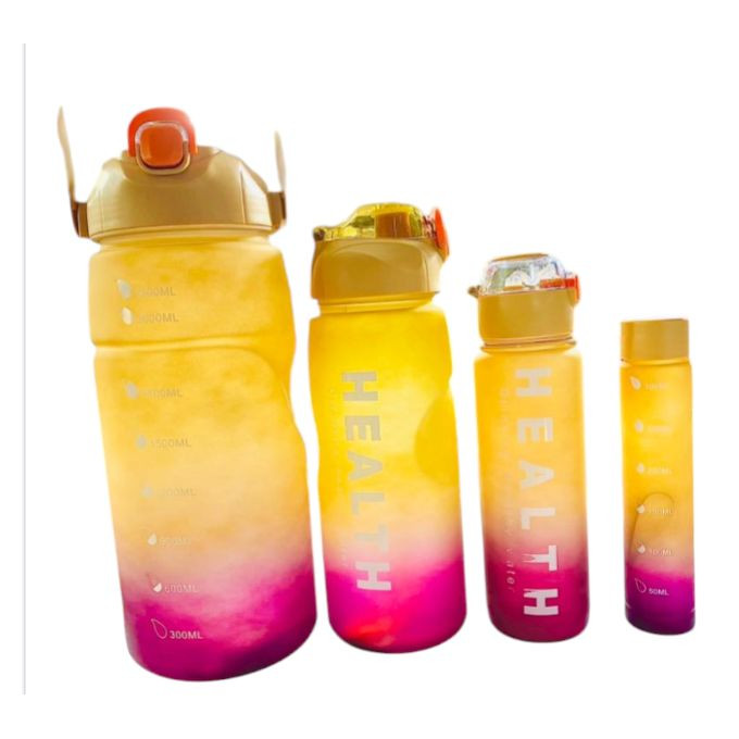 Motivational Water Bottle - 4 Pieces