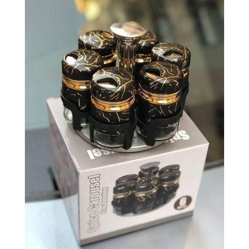 Spice Set 6 Piece Set 1 Glass Rotating Rack